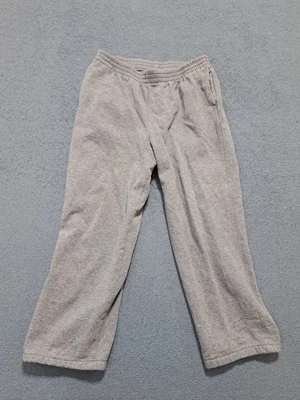 Pantalones deportivos Karen Scott para mujer talla pequeña gris cintura elástica pierna recta Foto 1 de 4