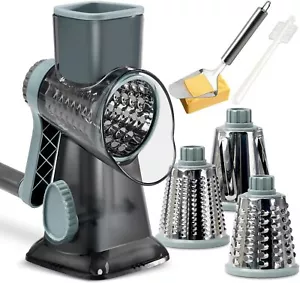 Rotary Cheese Grater with Handle Vegetable Cheese Shredder Slicer Grater - Picture 1 of 7