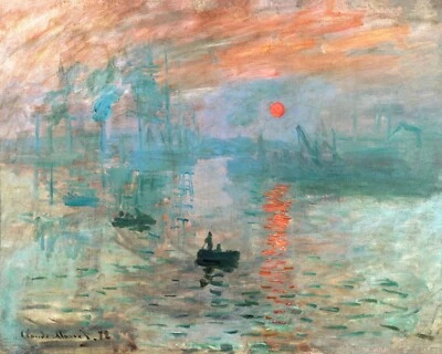Claude Monet Impression Sunrise Painting Giclee Print on Fine Art Paper - Image 1 of 4
