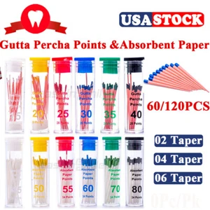 Dental Absorbent Paper Gutta Percha Points Endo Root 0.02/.04/.06 15-40#/45-80# - Picture 1 of 12