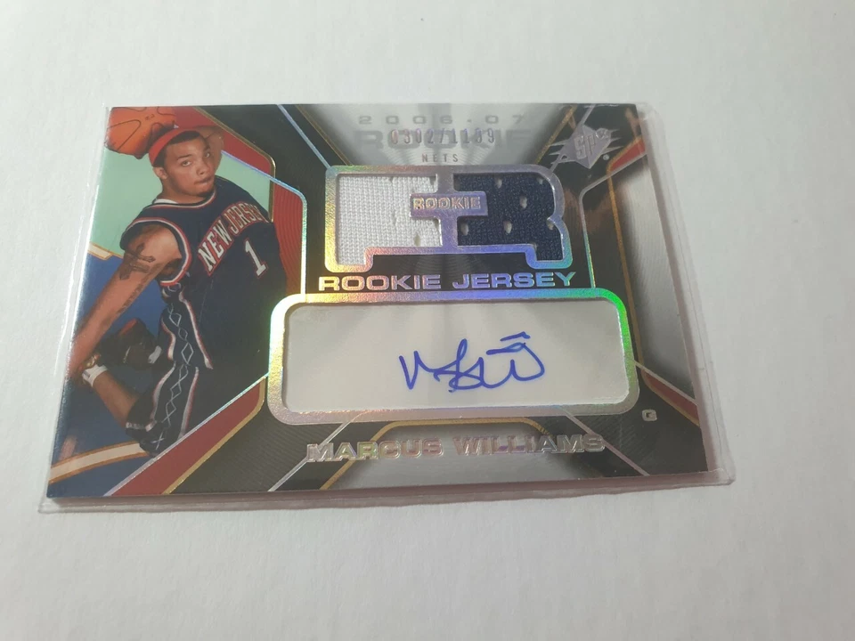 2006-07 SPx Marcus Williams Rookie Jersey Auto Card- New Jersey Nets #ed/1199 - Image 1 of 1