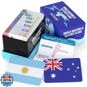Countries of The World Flashcards – 290 Country and US States Complete with C - Bild 1 von 5