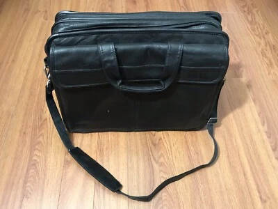 Dell 15" Portafolio para Laptop Multiusos Estuche de Transporte Cuero Bolsillos Acolchados Foto 1 de 4