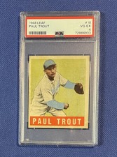 Original Vintage 1948 Leaf #10 Paul Dizzy Trout PSA 4 Nice Card! M78