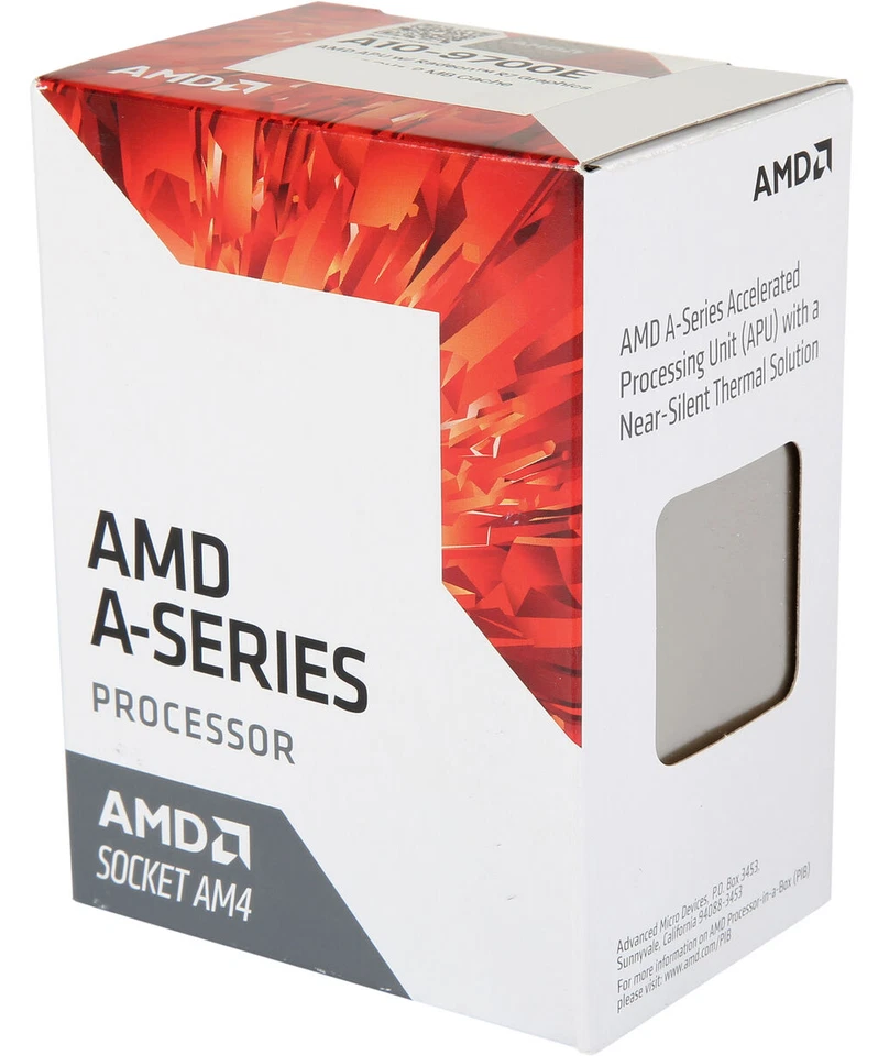AMD A6-9500 AM4 Desktop CPU with Heatsink NEW IN BOX with cooler A320 X370 B350 - Image 1 of 1