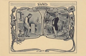 Bad Wildungen antico umorismo artista prima e dopo la cura Assia 2207354 - Foto 1 di 2