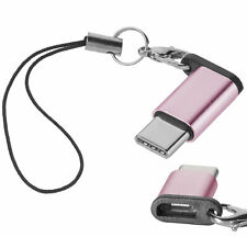 Type-C auf Micro USB Adapter pink mit Anhänger für Samsung Galaxy S20 Ultra 5G