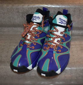 Größe 11,5 – Reebok Kamikaze II Mid Aztec Purple High Top Basketballschuhe für Herren - Bild 1 von 10