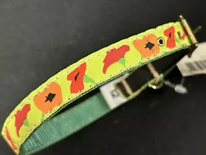 12" Green Floral "Up Country" Cat Or Dog Collar New Tags - Picture 1 of 7