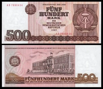 Germany DDR 500 Mark 1985, UNC, P-33 - Image 1 of 3