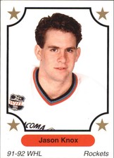 1991-92 7th Innning Sketch WHL #155 Jason Knox