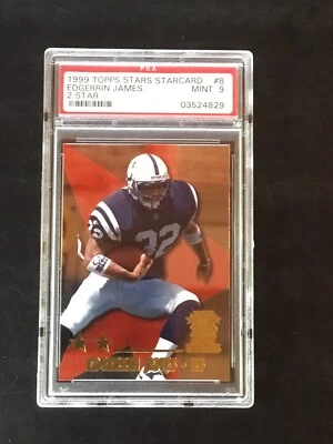 1999 TOPPS STARS EDGERRIN JAMES #8 STARCARDS 2 STAR ROOKIE RC PSA 9 Colts HOF - Image 1 of 2