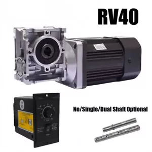 RV40 120W 13-270RPM AC 220V Electric Worm Gear Reducer Gearbox Motor+Controller - Picture 1 of 12