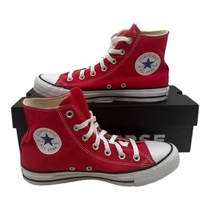Chuck Taylor All Star Shoes Size Men's 6 Women's 8 Red Canvas High Top Sneakers - Picture 1 of 11