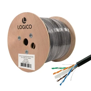 Cat6 Unshielded Ethernet Cable Gel Bare Copper Direct Burial UTP 1000ft 23AWG - Picture 1 of 4