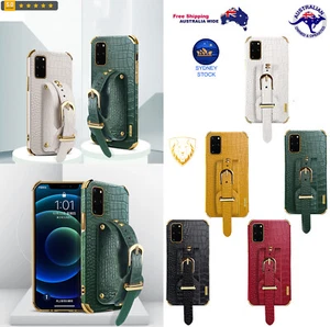 Electroplated TPU Crocodile Pattern Leather Case with Wrist Strap For Samsung ! - Picture 1 of 13