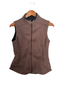 ROYAL ROBBINS Womens Vest Brown Knit Full Zip Size Small - Picture 1 of 4