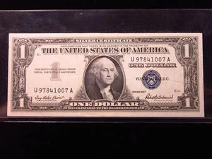 USA $1 1957 U97841007A # SILVER Certificate Dollar BLUE Seal Bank Money America - Picture 1 of 3
