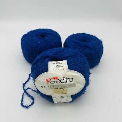 Gedifra Corallo 50 克蓝色 85% 棉 15% 尼龙纱 意大利制造 批量 3 件 — 第 1/3 张图片