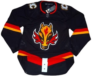NEW AUTHENTIC CALGARY FLAMES NHL BLASTY ADIDAS ALT 3RD BLANK JERSEY W/ FIGHT 42 - Picture 1 of 6
