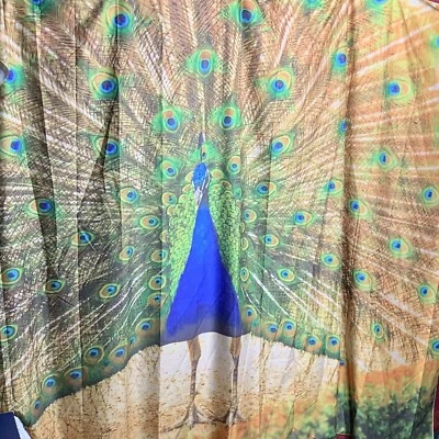 Tapiz colorido estampado de plumas para colgar en la pared tapiz de pavo real decoración del hogar EE. UU. Foto 1 de 3