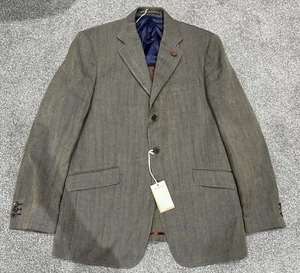 Purdey Mens Linen/Wool Chatsworth Jacket - Navy- Size 40 - New- RRP £495 - Picture 1 of 11