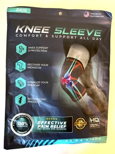 Modvel HQ Knee Sleeve Brace Support Men/Women Pain Relief 1 Pack Gray Size S NEW - Picture 1 of 3
