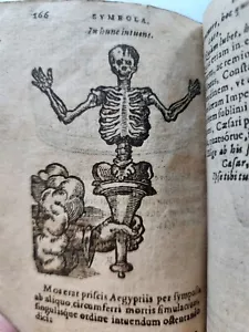 1596-1600 EMBLEMATA antique ILLUSTRATED w/ 270 WOODCUTS PLANTIN VELLUM BINDING - Picture 1 of 24