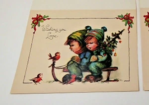 Tarjetas de Navidad Burgoyne vintage 25 tarjetas con sobres rojos - Imagen 1 de 9