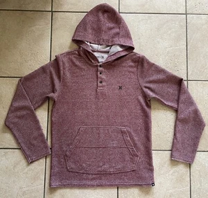 Hurley Boys Medium Gray Red Long Sleeve Pullover Hoodie - Picture 1 of 5