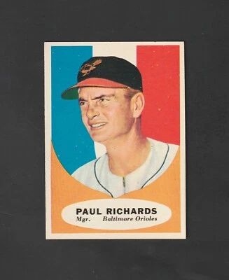 1961 Topps Paul Richards Mgr #131 ~~ Baltimore Orioles ~~ Nice Card - Image 1 of 2