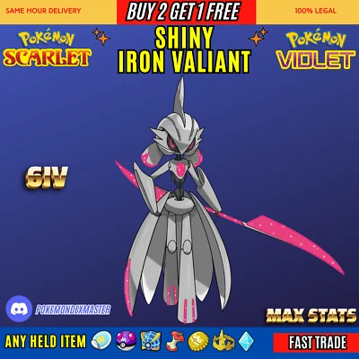 ✨SHINY IRON VALIANT ✨6IV ✨ - Pokemon Scarlet And Violet - Image 1 of 2