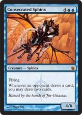 MTG Magic 1x Light Play, English Consecrated Sphinx Mirrodin Besieged Fast Shipp