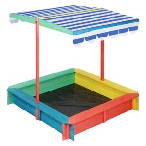 Bopeep Kids Sandbox Sand Pit Canopy Sandpit Outdoor Toy Adjustable UV Resistant - Picture 1 of 10