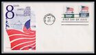 US FDC # 1338G 8c Flag Over Whitehouse Combo Fleetwood 1971, 9e568