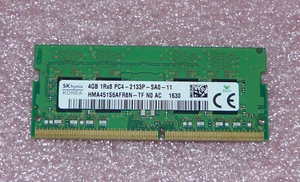 4GB 1Rx8 DDR4 RAM PC4-2133P-SA0-11 HMA451S6AFR8N-TF SK Hynix memoria di lavoro. - Foto 1 di 2
