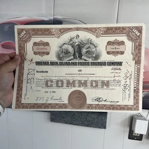 Chicago, Rock Island & Pacific Railroad Co Stock Certificate 1966 – Trains Vinta - Picture 1 of 11