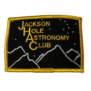 Rare Jackson Hole Astronomy Club Wyoming WY Iron On Patch 2.5x3.5 - Picture 1 of 2