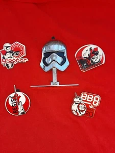 Disney Star Wars Captain Phasma Stormtrooper Maske Jumbo Pin Ständer +4 Pins Set - Bild 1 von 9