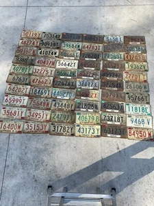 Vintage Indiana Truck 60 License Plate Lot 1970-1993 Used, Good Condition - Picture 1 of 5