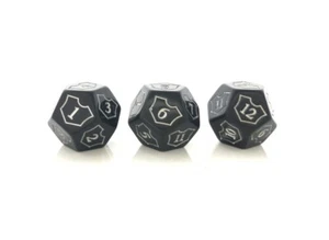 x3 MTG D12 Spin Down Planeswalker Loyalty Counter Dice Black Magic The Gathering - Picture 1 of 1