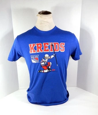 2021-22 Mens NY Rangers Chris Kreider #20 Blu Kreids Celebrate BreakingT Shirt M - Image 1 of 2