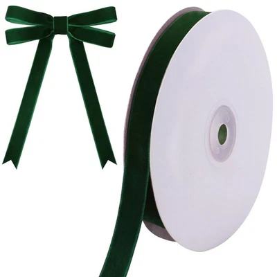 10 Yards Green Velvet Ribbon for Christmas Tree,5/8 Inch Velvet Christmas Rib... - Image 1 of 4