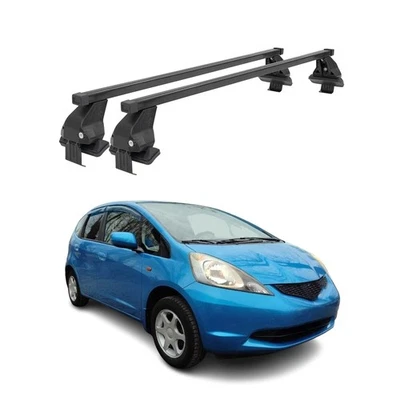 Portaequipajes barras transversales negras para Honda Fit 2007-2013 2 piezas Foto 1 de 4