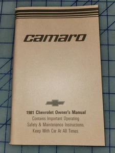 1981 Chevrolet Camaro Owners Manual - Picture 1 of 1