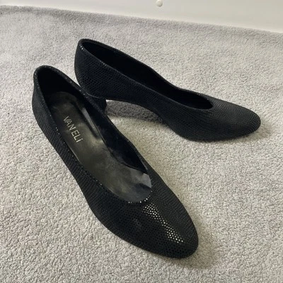 VANELi Dayle Women’s Sz 8M Black E-Print Shimmer Metallic Dot Pumps Dressy Heels - Image 1 of 4