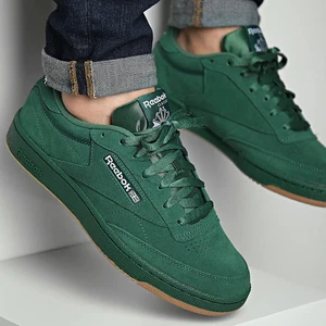 Zapatillas clásicas de gamuza para hombre Reebok verdes tallas 7 8 y 10 nuevas en caja precio de venta sugerido por el fabricante 80 GBP Club RCC85G - Imagen 1 de 12