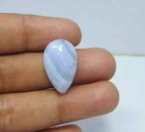 11.00 Cts Natural Blue Lace Agate Ring Size Gemstone Pear Cabs 13x21x5 mm - Picture 1 of 8