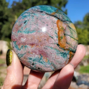 Ozeanjaspis blau rot Freeform Palmenstein | 164 Gramm - Bild 1 von 17