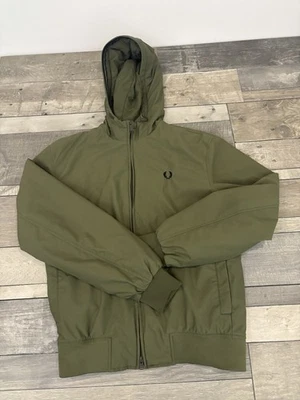 Fred Perry Bomber Jacket Small Khaki Hood - Image 1 of 4